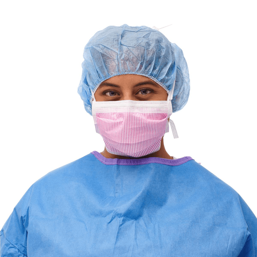 MASK TIE PINK-STRIPED FOAM LVL 3 | Quantity - 1x 50 Each / Box