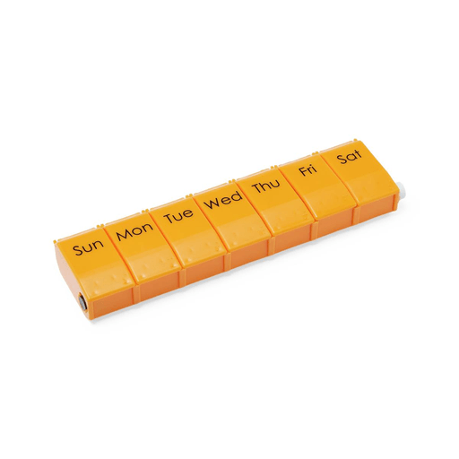 PILL CASE W/ LOCK  ORANGE (1X/DAY)