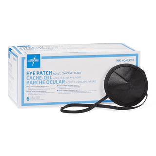 EYE PATCH  ADULT  CONCAVE  BLACK | Quantity - 1x 6 Each / Box