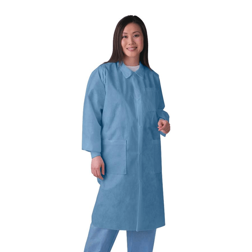 COAT LAB MLTILYR KNT CF/TRDCOLAR BLUE 2X | Quantity - 1x 30 Each / Case