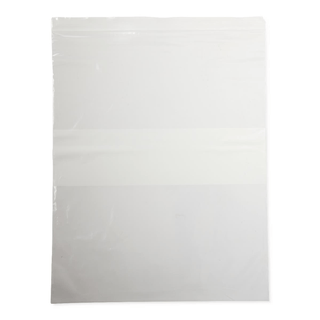 BAG PLASTIC ZIP WHITE WRITE ON 12X15 BG