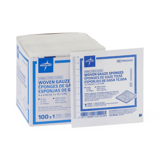 GAUZE SPONGE 4 X4  12PLY STERILE LF 1/PK | Quantity - 1x 1200 Each / Case