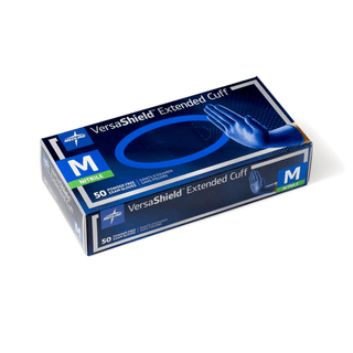 GLOVE EXM NITRILE EXTD CUFF LF M | Quantity - 1x 500 Each / Case