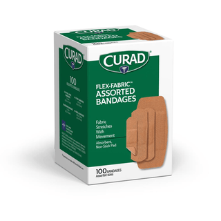 BANDAGE ADHSV FABRIC CURAD ASSTD 100/BX | Quantity - 1x 24 Box / Case