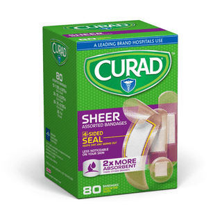 BANDAGE SHEER CURAD ASSORTED 80EA/BX | Quantity - 1x 24 Box / Case