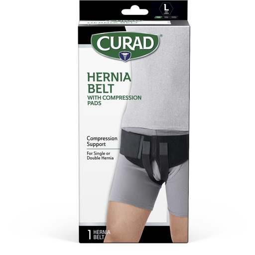 BELT HERNIA BLACK  ELASTIC RETAIL L 1 EA