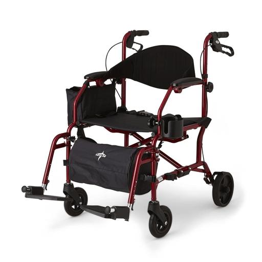 TRANSLATOR ROLLATOR/TRANSPORT CHAIR RED | Quantity - 1x 1 Each / Each