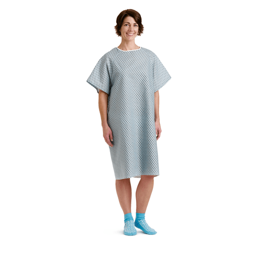 GOWN PATIENT STRT BACK TIES STAR PRINT | Quantity - 1x 12 Each / Dozen