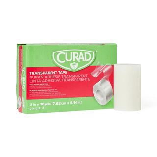 TAPE TRANSPARENT CURAD 3 X10YD LF 4/BX