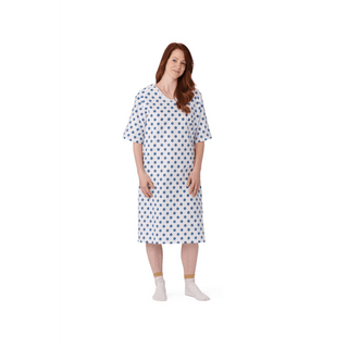 GOWN PATIENT TIESIDE SNOWFLAKE PRINT | Quantity - 1x 12 Each / Dozen