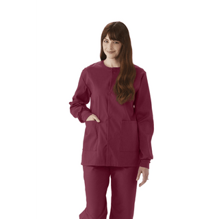 JACKET SCRUB WINE CE USEX KNIT CUF SM | Quantity - 1x 1 Each / Each