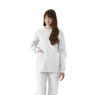 JACKET SCRUB WHTE CE USEX KNIT CUF 4XL | Quantity - 1x 1 Each / Each