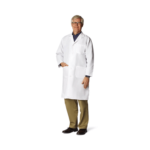 COAT LAB MENS WHITE FULL LENGTH 44 | Quantity - 1x 1 Each / Each