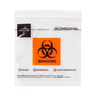 BAG SPECIMEN BIOHAZARD ZIP STYLE 6X6 | Quantity - 1x 1 Each / Each