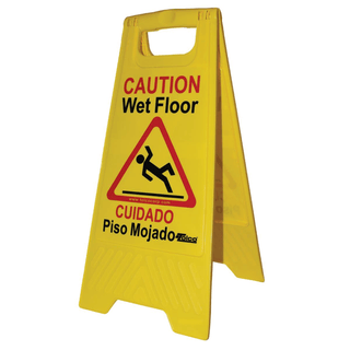 WET FLOOR SIGN YELLOW 24.625 HEIGHT