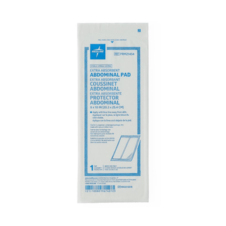PAD ABDOMINAL 8 X10  ST LF 16/BX | Quantity - 1x 16 Each / Box