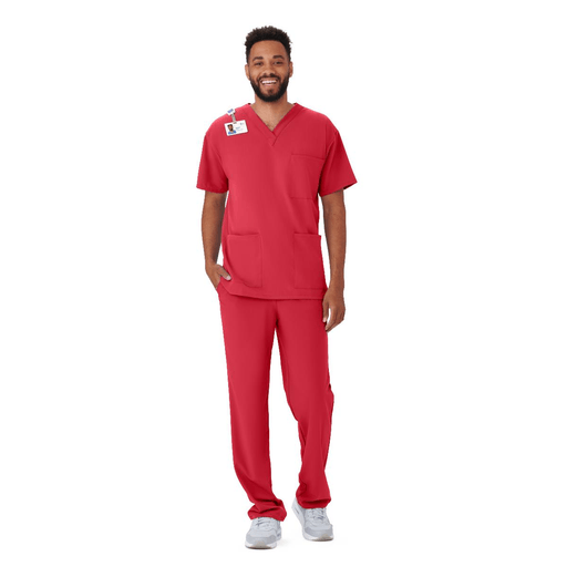 TOP SCRUB HENDERSON UNISEX 3PCKT RED XXS | Quantity - 1x 1 Each / Each