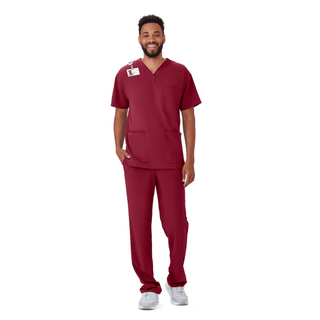 TOP SCRUB HENDERSON UNISEX 3 PCKT WNE XS | Quantity - 1x 1 Each / Each