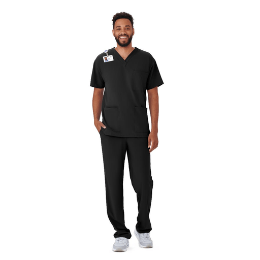 TOP SCRUB HENDERSON UNISEX 3 PCKT BLK M | Quantity - 1x 1 Each / Each