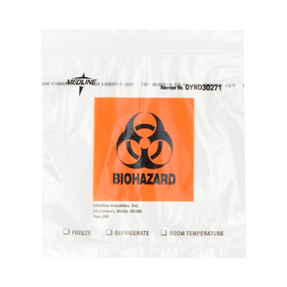 BAG SPECIMEN BIOHAZARD ZIP 8X8 POCKT