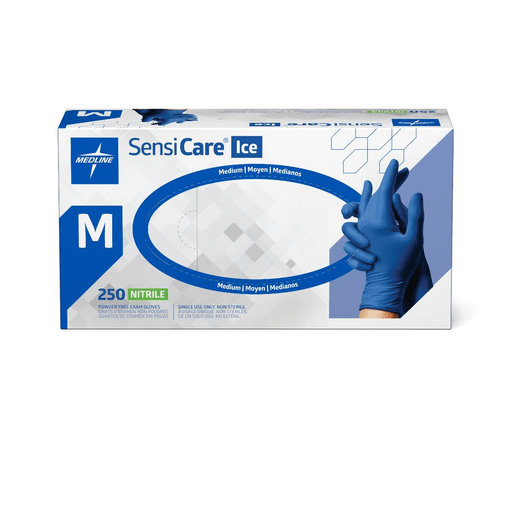 GLOVE EXAM NITRILE SENSICARE-ICE BLUE MD
