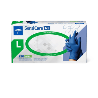 GLOVE EXAM NITRILE SENSICARE-ICE BLUE LG