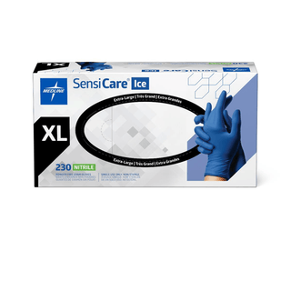 GLOVE EXAM NITRILE SENSICARE-ICE BLUE XL