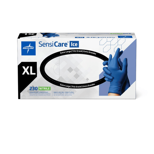 GLOVE EXAM NITRILE SENSICARE-ICE BLUE XL