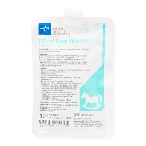 WARMER HEEL INFANT GEL PK 100CS