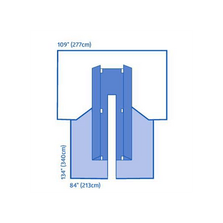 DRAPE SPLIT CV CLR ANES ST 1EA