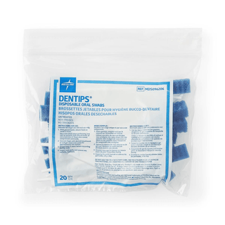 SWAB ORAL DENTIPS UNTREATED BLUE  20/PK