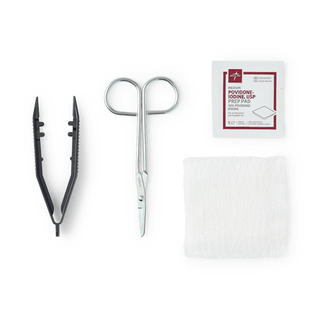 TRAY SUTURE REMOVAL METAL SCIS PVP | Quantity - 1x 1 Each / Each