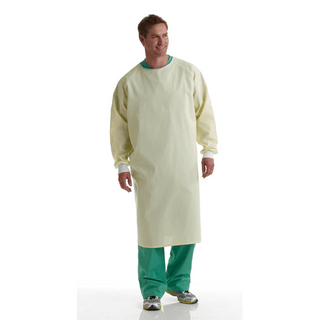 GOWN COVER POLY/CTN YELLOW UNISEX DZ | Quantity - 1x 12 Each / Dozen
