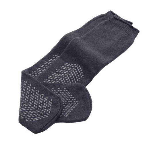 SLIPPER BARIATRIC DOUBLE TREAD GRAY 1/PR