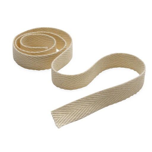 TAPE TWILL 1/2IN UNBLEACHD 100%CTTN 72YD
