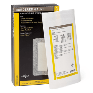 GAUZE  BORDER  3 X6   1.5 X4 PAD STERILE | Quantity - 1x 15 Each / Box