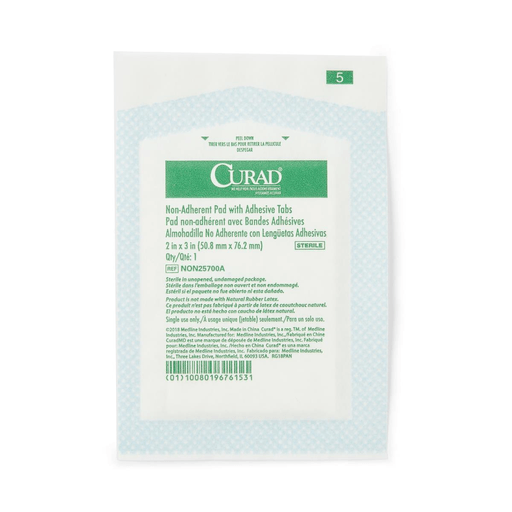 PAD NON-ADHERENT W/AD 2X3 ST LF 1/ | Quantity - 1x 100 Each / Box