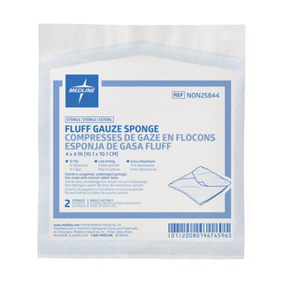 GAUZE SPONGE FLUFF 4 X4  12PLY STRL