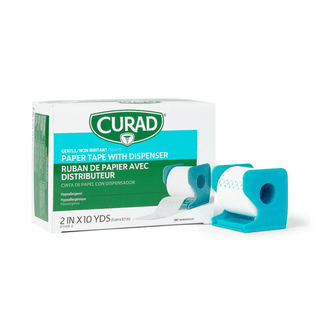 TAPE PAPER CURAD 2 X10YD W/DISPENSER | Quantity - 1x 1 Each / Each