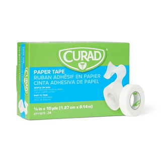 TAPE PAPER HYPO CURAD 1/2 X10YD LF 24/BX