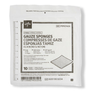 GAUZE SPONGE USP 4 X4  12PLY STRL 10/PK