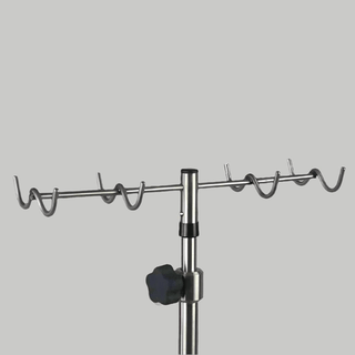 Midcentral Medical MCM-295 Stainless Steel IV Pole 6 leg spider base 3" casters | Quantity - 1x EA