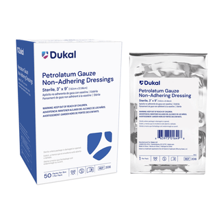 DUKAL ALBA STERILE PETROLATUM GAUZE DRESSINGS - Petrolatum Gauze Dressing, 3" x 9", Sterile, 1/pk, 50 pk/bx | Quantity - 1x BX