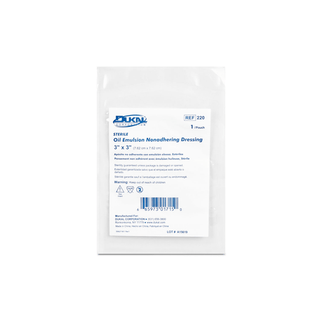 DUKAL ALBA PERMEABLE NON-ADHERING DRESSINGS - Oil Emulsion Dressing, 3" x 3", Sterile, 1/pk, 50 pk/bx | Quantity - 1x BX