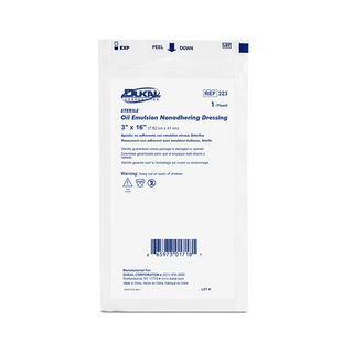 DUKAL ALBA PERMEABLE NON-ADHERING DRESSINGS - Oil Emulsion Dressing, 5" x 9", Sterile, 1/pk, 12 pk/bx  | Quantity - 1x BX