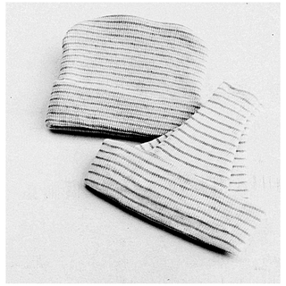 ALBA BABY BOGGAN - Double-Ply Infant Cap, Unisex, 4" x 5", White, Pink & Blue Stripe, 40/bx, 4 bx/cs | Quantity - 1x CS