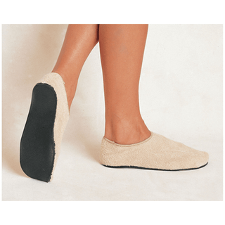 ALBA CARE-STEPS II HARD SOLE SLIPPERS - Adult Slippers, 5-6, Beige, 60/cs | Quantity - 1x CS