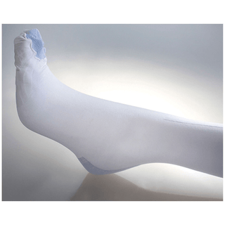 ALBA ESSENTIALCARE ANTI-EMBOLISM STOCKINGS - Anti-Embolism Stocking, Knee Regular Length, Small, Calf Circumference: Up to 12", Length to Knee: Up to 16", Top Color: White, Toe Port Color: Yellow, 12/cs | Quantity - 1x CS