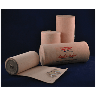 AMBRA LE ROY ORTHOPEDIC ELASTIC BANDAGE - Premium Elastic Bandage, Orthopedic, 2" x 5 yds (Stretched) with Elastic Stretch Clips, Beige, Latex Free (LF), 10/bx, 5 bx/cs | Quantity - 1x CS