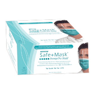 AMD MEDICOM SAFE-MASK PRO-SHIELD MASK - Shield, Teal, 25/bx, 4 bx/cs | Quantity - 1x CS
